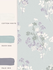 Laura Ashley Pale Duck Egg Blue Igerna 10M Wallpaper - Image 4 of 4