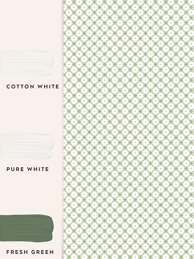 Laura Ashley Leaf Green Wickerwork 10M Wallpaper - Image 5 of 5