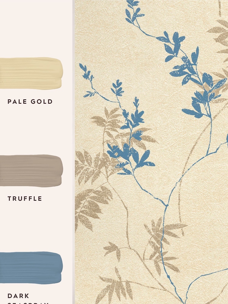 Laura Ashley Gold Mari 10M Wallpaper - Image 4 of 4