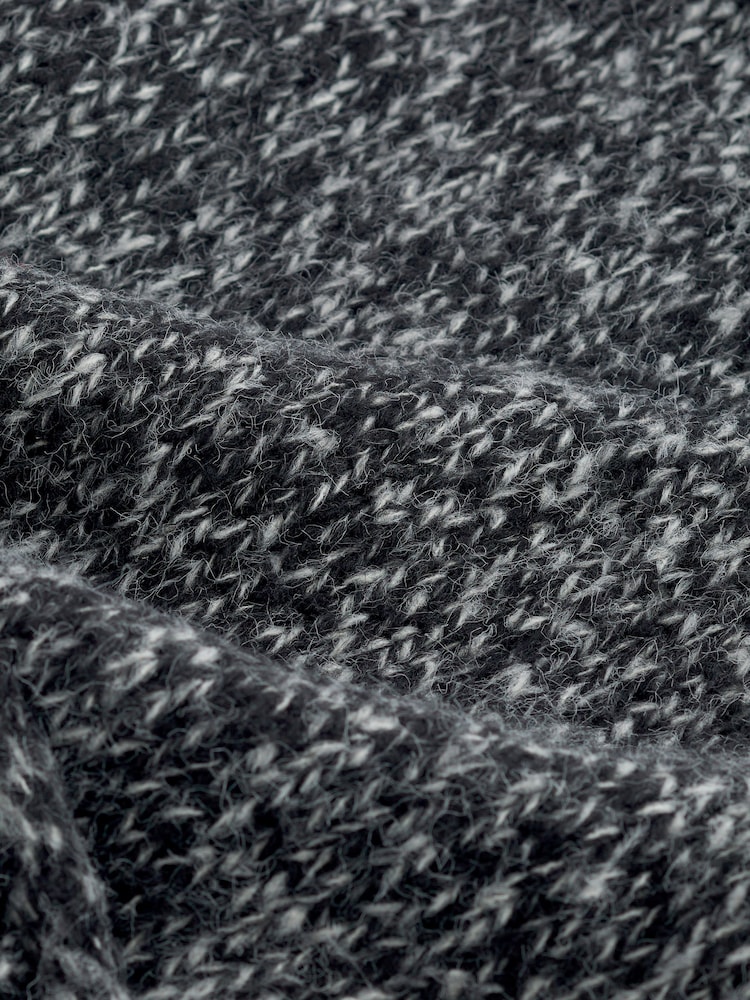 Charcoal Grey Cropped High Neck Long Sleeve Jumper - Image 7 of 7