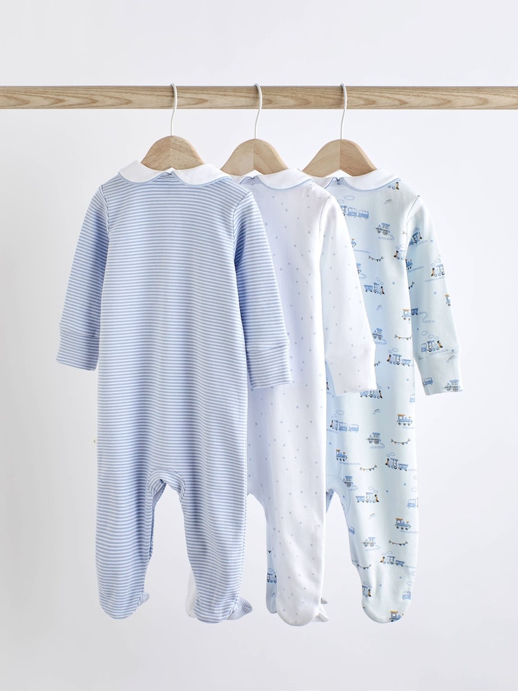 Weiß - Baby-Schlafanzüge aus 100 % im 3er-Pack (0 M.–2 J.) - Bild 2 von 15