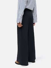 Jigsaw Blue Modern Crepe Sailor Trousers - Image 2 of 7