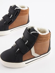 Black Wide Fit (G) Warm Lined Touch Fastening Boots - Image 3 of 5