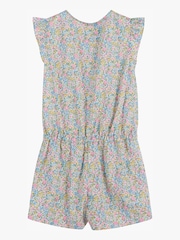 Trotters London Yellow Liberty Print Floral Emma Willow Cotton Playsuit - Image 2 of 3