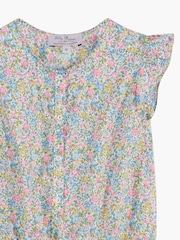 Trotters London Yellow Liberty Print Floral Emma Willow Cotton Playsuit - Image 3 of 3