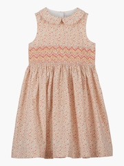 Trotters London Tangerine Esme Floral Smocked Dress - Image 2 of 4