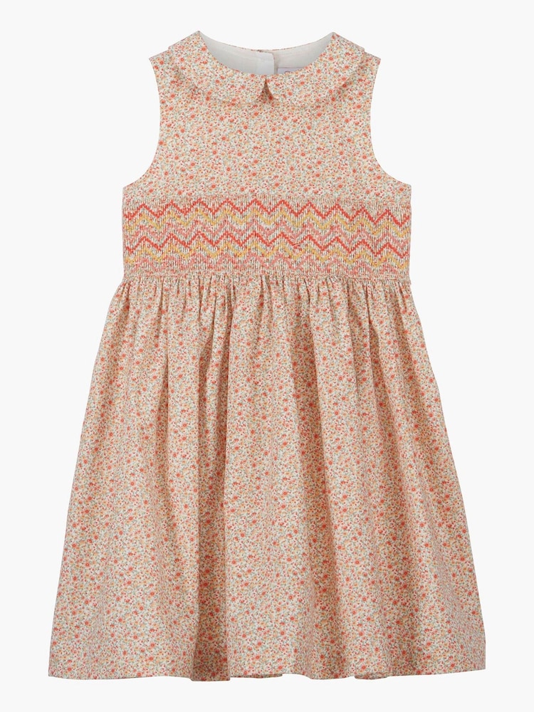 Trotters London Tangerine Esme Floral Smocked Dress - Image 2 of 4