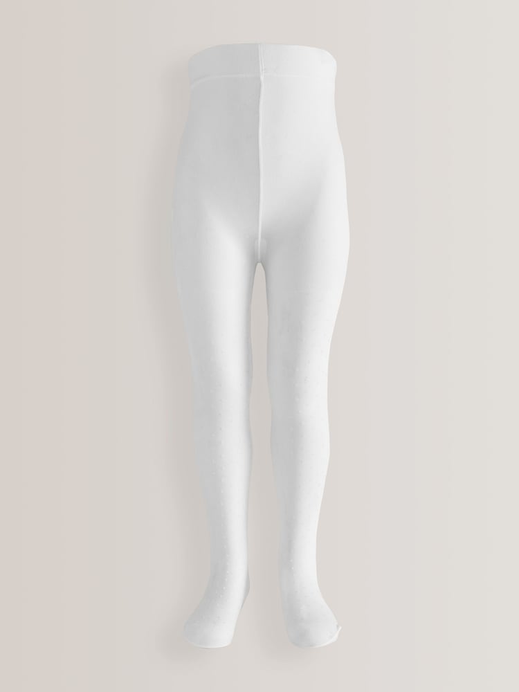 White 40 Denier Spot Tights - Image 2 of 4