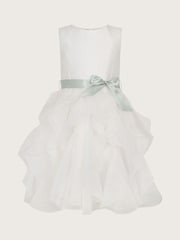Monsoon Natural Cannes Organza Ruffle Dress - Image 1 of 2