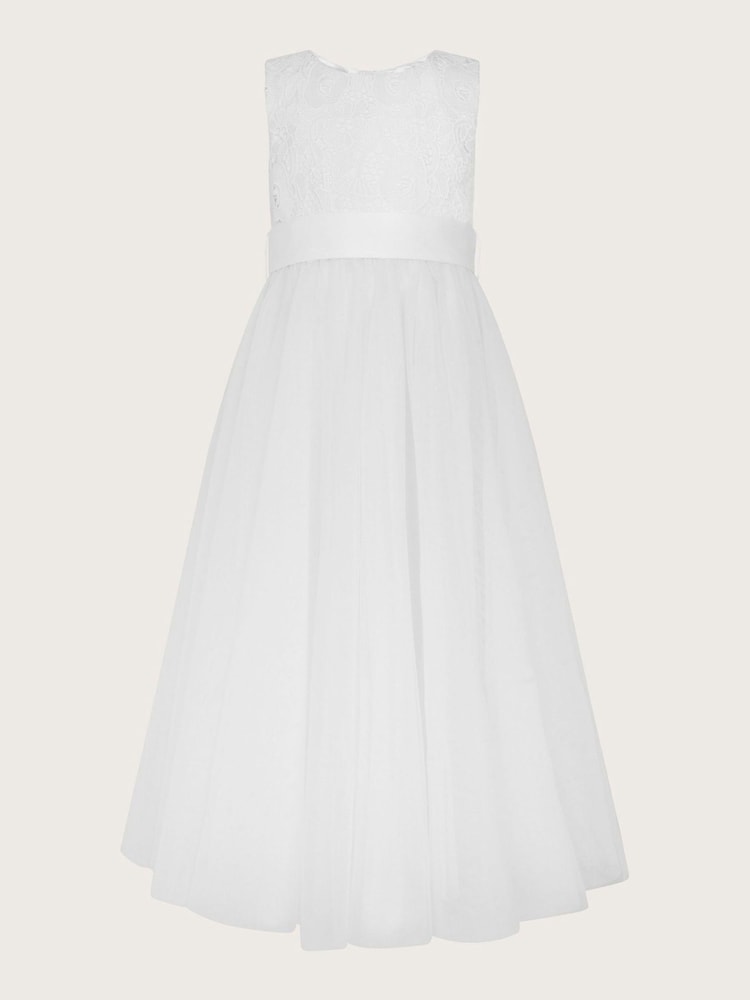 Monsoon White Lace Tulle Alice Maxi Dress - Image 1 of 2