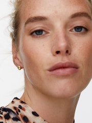 Oliver Bonas Gold Tone Star Leopard Hoop Earrings 3 Pack - Image 6 of 7