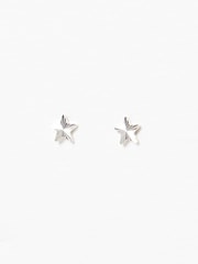Oliver Bonas Silver Tone Fay Star Stud Earrings - Image 2 of 5