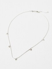 Oliver Bonas Silver Plated Zeke Star Detail Chain Necklace - Image 1 of 6
