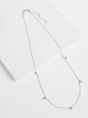 Oliver Bonas Silver Plated Zeke Star Detail Chain Necklace - Image 5 of 6
