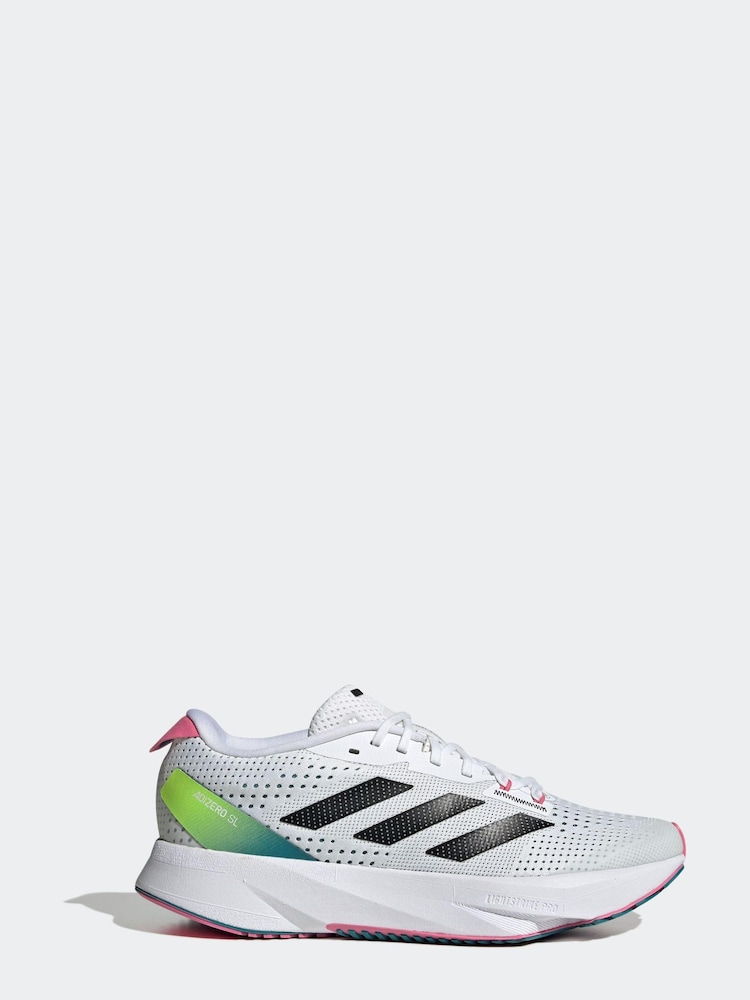 adidas White/Black Performance Running Adizero Sl Trainers - Image 1 of 9
