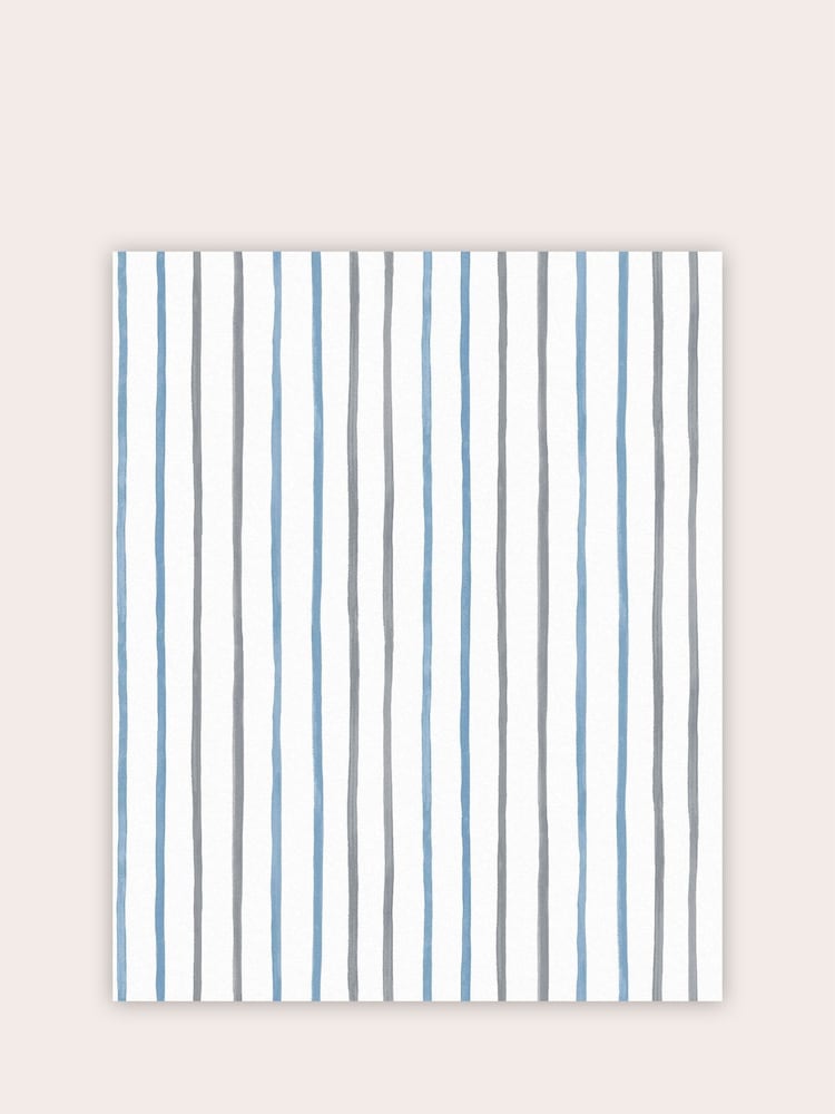 Laura Ashley Blue Painterly Stripe A4 Wallpaper Sample - Image 2 of 2