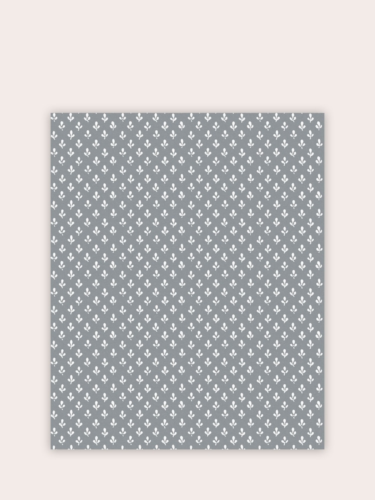 Laura Ashley Slate Grey Trefoil A4 Wallpaper Sample - Image 2 of 2