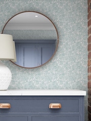 Laura Ashley Duck Egg Blue Louise A4 Wallpaper Sample - Image 1 of 2