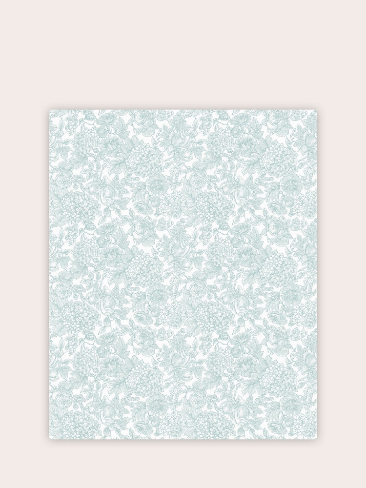 Laura Ashley Duck Egg Blue Louise A4 Wallpaper Sample - Image 2 of 2