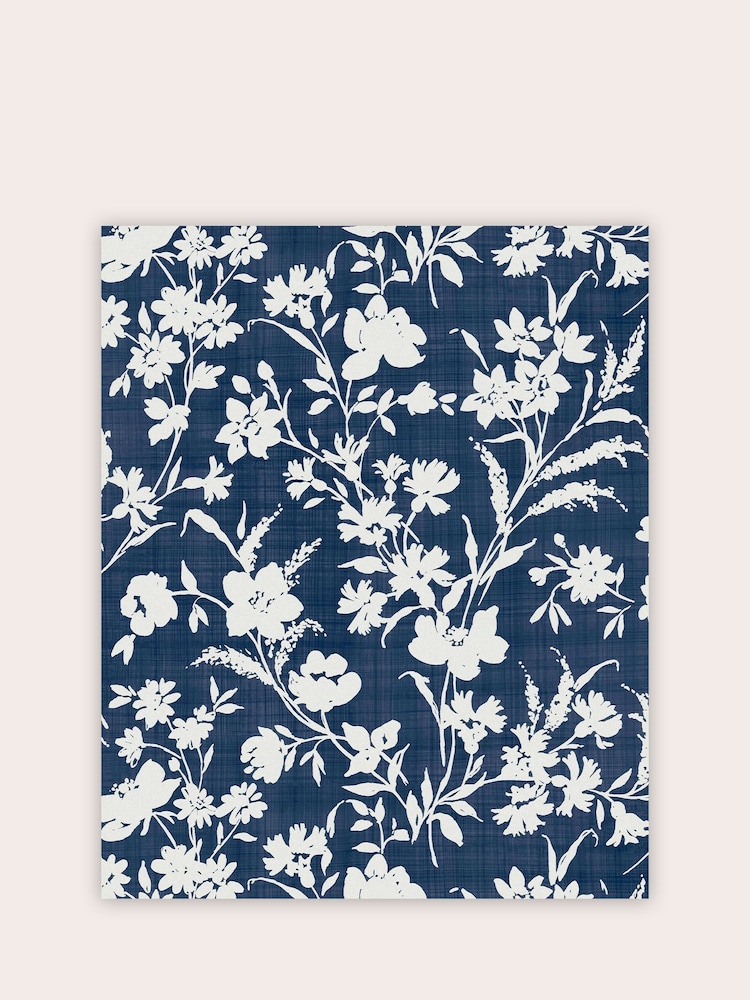 Laura Ashley Midnight Seaspray Blue Rye A4 Wallpaper Sample - Image 2 of 2