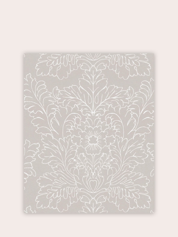 Laura Ashley Dove Grey Silchester A4 Wallpaper Sample - Image 2 of 2