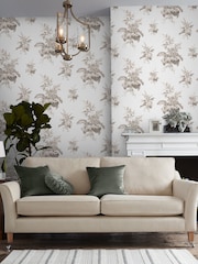 Laura Ashley Dove Grey Narberth A4 Wallpaper Sample Wallpaper Sample - Image 1 of 2