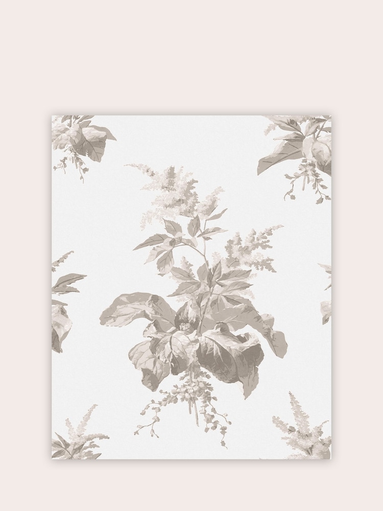 Laura Ashley Dove Grey Narberth A4 Wallpaper Sample Wallpaper Sample - Image 2 of 2