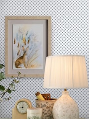 Laura Ashley Dark Seaspray Blue Wickerwork A4 Wallpaper Sample - Image 2 of 3