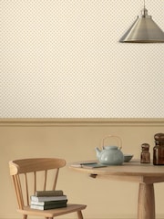 Laura Ashley Pale Ochre Yellow Wickerwork A4 Wallpaper Sample - Image 2 of 3
