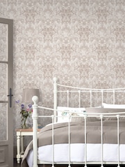Laura Ashley Dove Grey Apolline A4 Wallpaper Sample Wallpaper Sample - Image 1 of 2