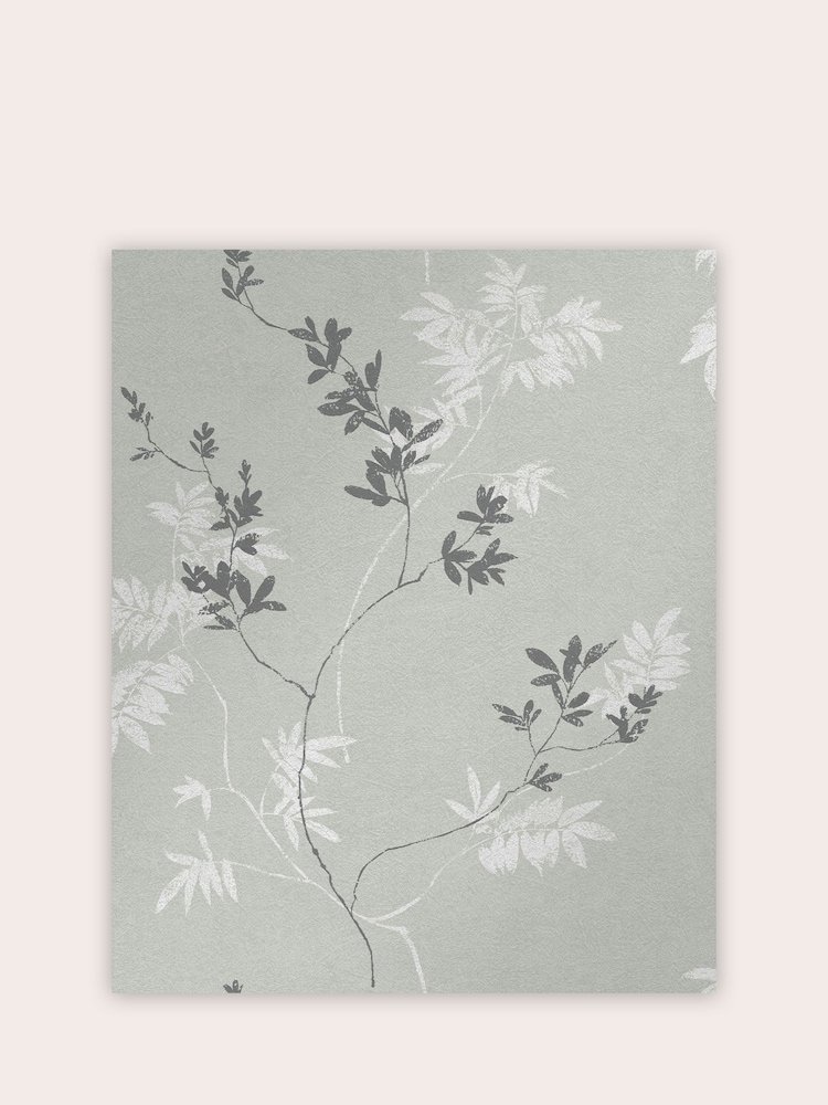 Laura Ashley Mineral Green Mari A4 Wallpaper Sample - Image 2 of 2