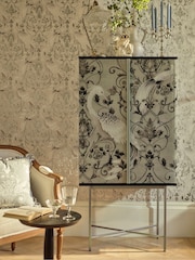 Laura Ashley Black Tregaron 2 Door Cocktail Cabinet - Image 1 of 6