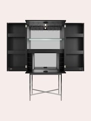 Laura Ashley Black Tregaron 2 Door Cocktail Cabinet - Image 2 of 6