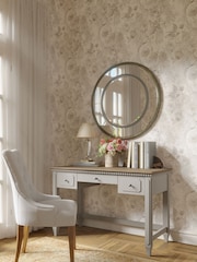 Laura Ashley Grey Hanover 3 Drawer Desk - Image 1 of 4