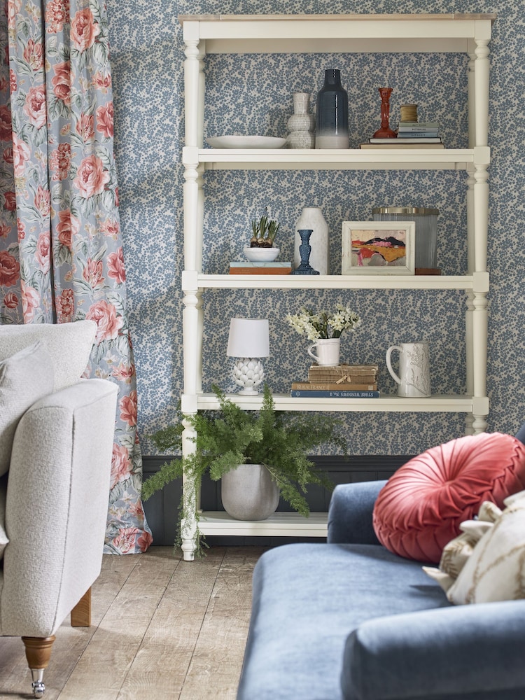 Laura Ashley White Dorset Open Bookcase - Image 1 of 6