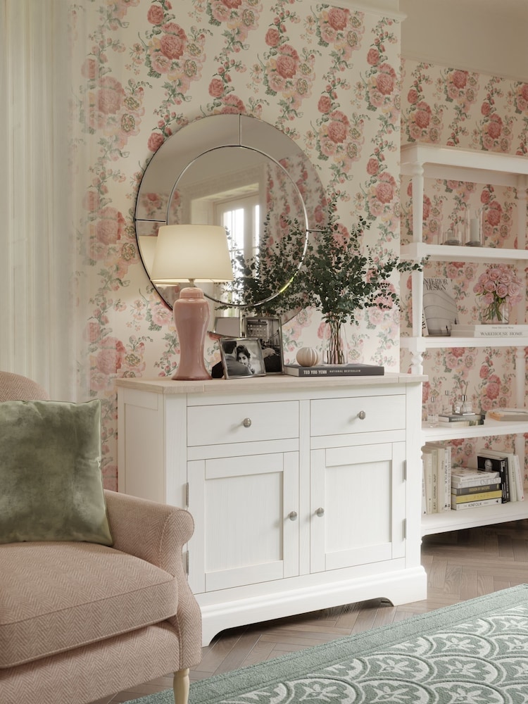 Laura Ashley White Dorset 2 Door 2 Drawer Sideboard - Image 1 of 4