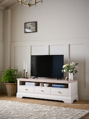 Laura Ashley White Dorset Wide Tv Unit - Image 2 of 8
