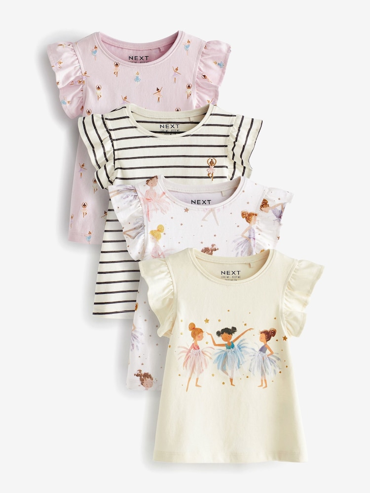 Ballerina Vests 4 Pack (3mths-7yrs) - Image 1 of 2