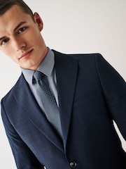 Bright Blue Super Skinny Check Suit Jacket - Image 4 of 12