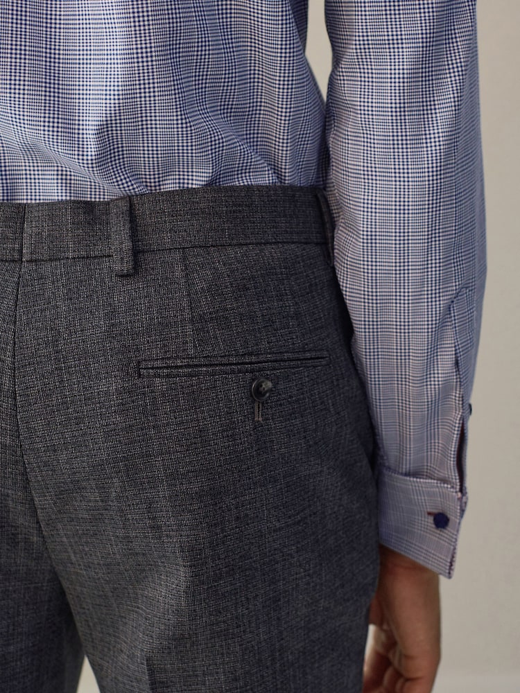 Blau - Strukturierter Anzug: Hose - Bild 5 von 5