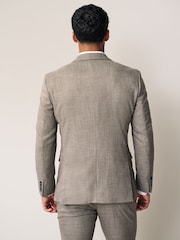 Neutral Slim Textured Suit Jacket - Image 3 of 11
