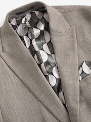 Neutral Slim Textured Suit Jacket - Image 8 of 11