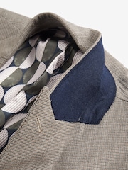 Neutral Slim Textured Suit Jacket - Image 9 of 11