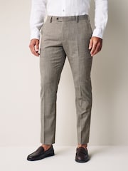 Neutral Slim Textured Suit Trousers - Image 1 of 10