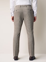 Neutral Slim Textured Suit Trousers - Image 3 of 10