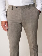 Neutral Slim Textured Suit Trousers - Image 4 of 10