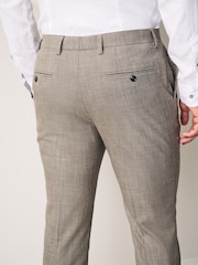 Neutral Slim Textured Suit Trousers - Image 5 of 10