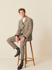 Taupe Skinny Fit Motionflex Stretch Suit: Jacket - Image 2 of 13