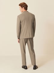 Taupe Skinny Fit Motionflex Stretch Suit: Jacket - Image 3 of 13