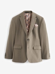 Taupe Skinny Fit Motionflex Stretch Suit: Jacket - Image 8 of 13